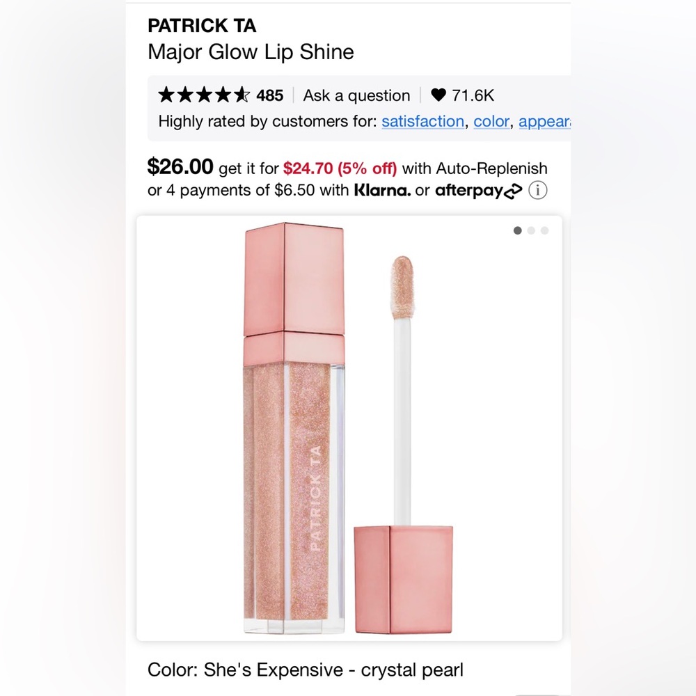 Patrick ta lip shine